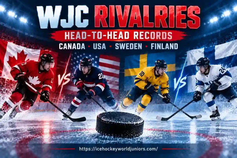 WJC rivalries head-to-head records for Canada USA Sweden and Finland