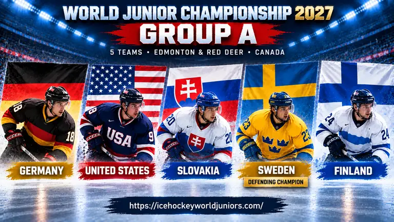 IIHF World Junior Championship 2027 Teams: Full list & groups 2 World Junior Championship 2027 Group A teams Germany USA Slovakia Sweden Finland