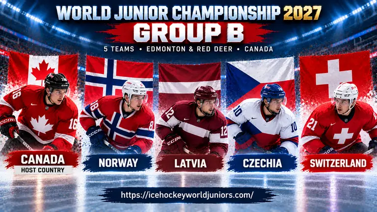IIHF World Junior Championship 2027 Teams: Full list & groups 3 World Junior Championship 2027 Group B teams Canada Norway Latvia Czechia Switzerland