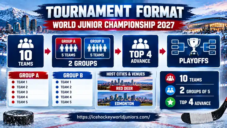 World Junior Championship 2027 tournament format with two groups of five teams
