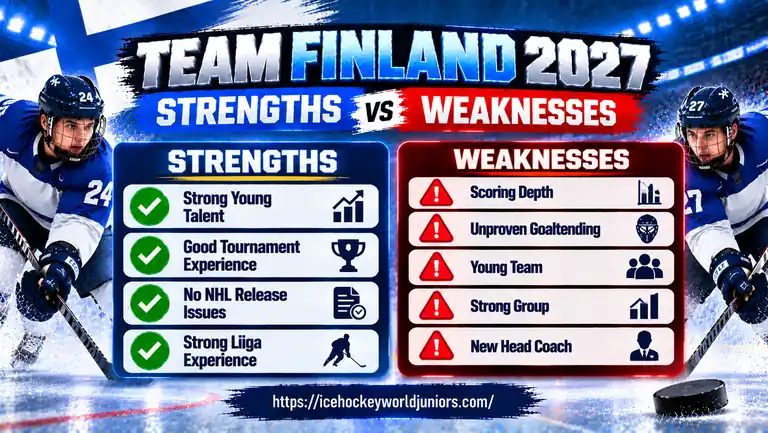 Team Finland 2027 strengths and weaknesses for the World Junior Championship